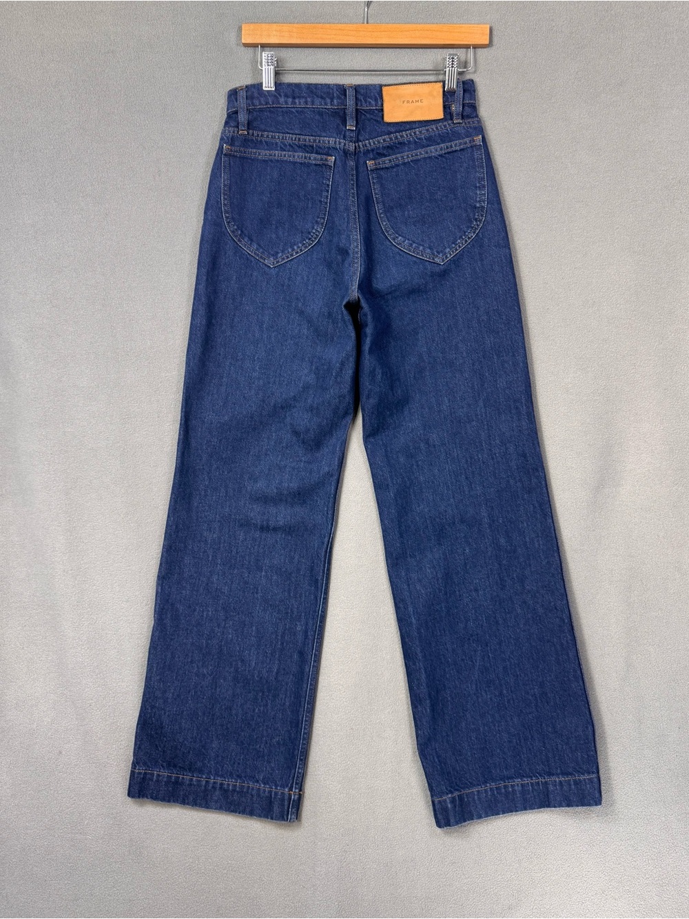 FRAME Le Italien Wide Leg Jeans in Color Rinse Wash, High Rise Dark Denim, 26 - Picture 13 of 16